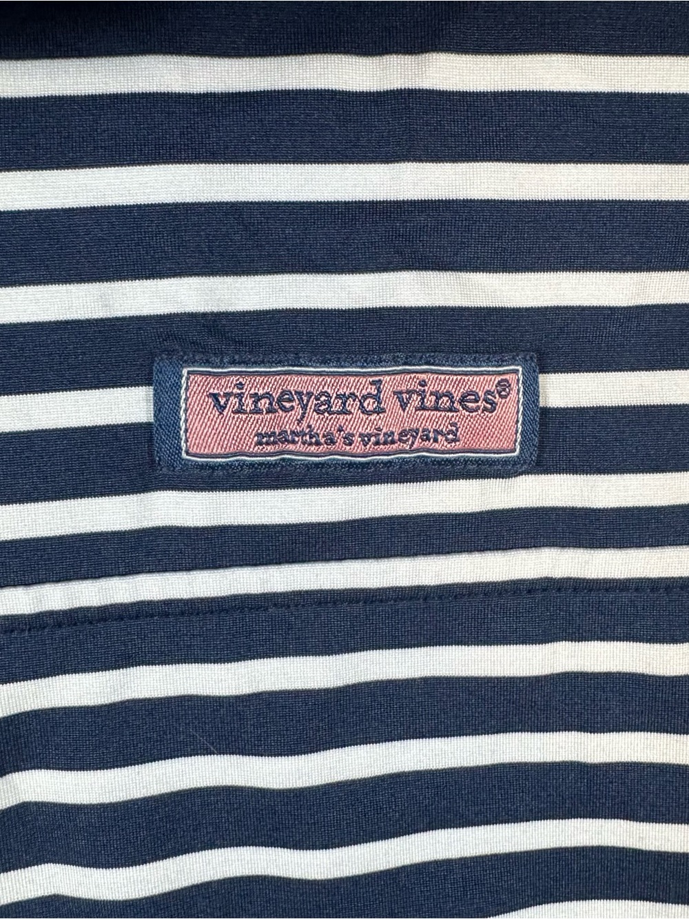 Vineyard Vines Notre Dame Women’s Large Navy & White Stripe Q-Zip Performance - Picture 7 of 11